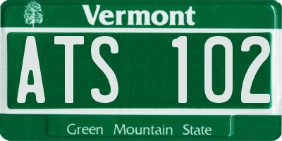 VT license plate ATS102