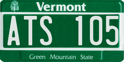 VT license plate ATS105