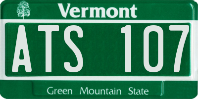 VT license plate ATS107