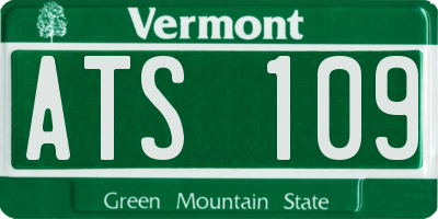 VT license plate ATS109