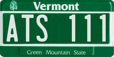 VT license plate ATS111