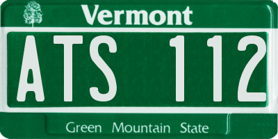 VT license plate ATS112