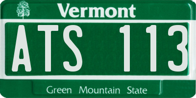 VT license plate ATS113