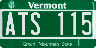 VT license plate ATS115