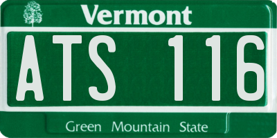 VT license plate ATS116