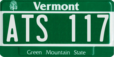 VT license plate ATS117