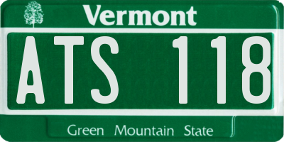 VT license plate ATS118