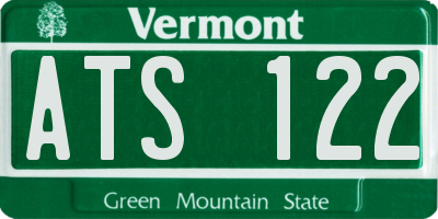 VT license plate ATS122