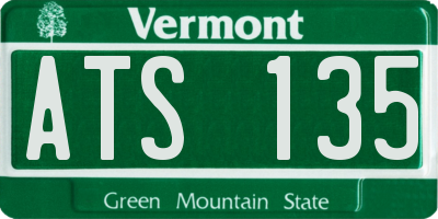 VT license plate ATS135
