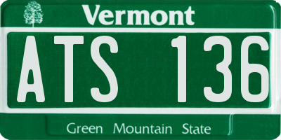 VT license plate ATS136