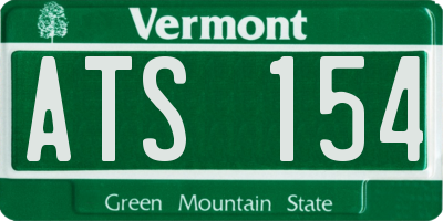 VT license plate ATS154
