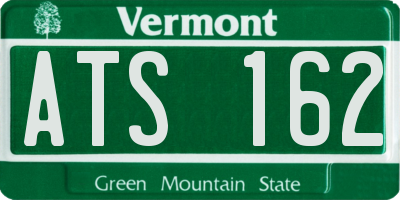 VT license plate ATS162