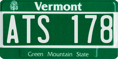 VT license plate ATS178