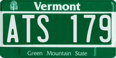 VT license plate ATS179