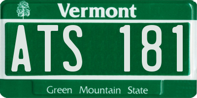 VT license plate ATS181