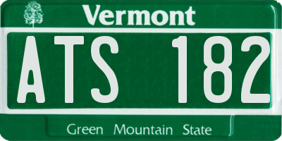 VT license plate ATS182