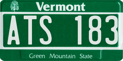 VT license plate ATS183