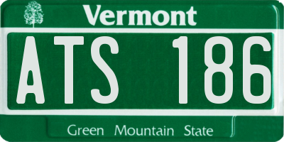 VT license plate ATS186