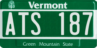 VT license plate ATS187