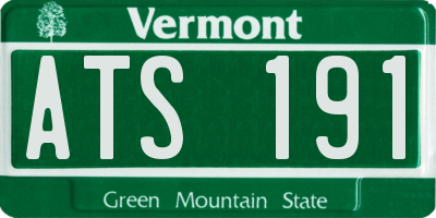 VT license plate ATS191