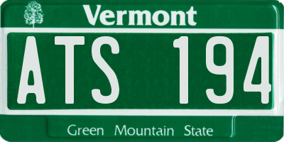 VT license plate ATS194