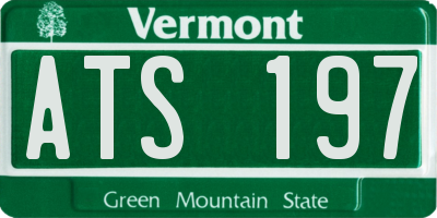 VT license plate ATS197