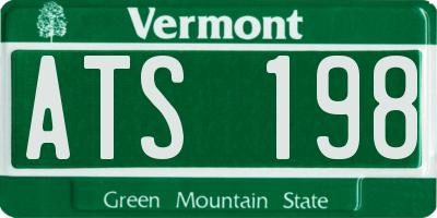 VT license plate ATS198