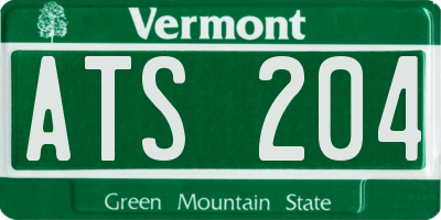 VT license plate ATS204