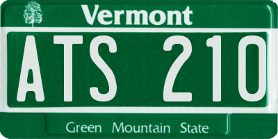 VT license plate ATS210