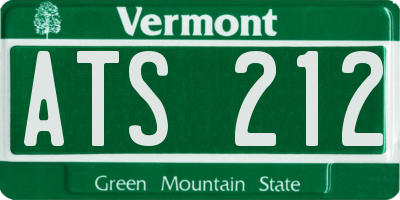 VT license plate ATS212