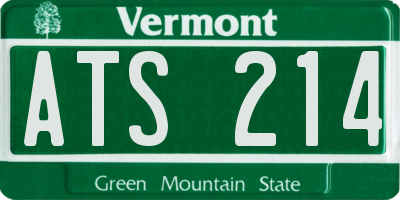 VT license plate ATS214