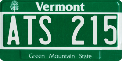 VT license plate ATS215