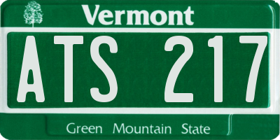 VT license plate ATS217