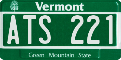 VT license plate ATS221
