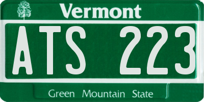 VT license plate ATS223