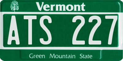 VT license plate ATS227