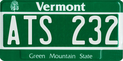 VT license plate ATS232