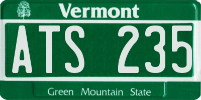VT license plate ATS235