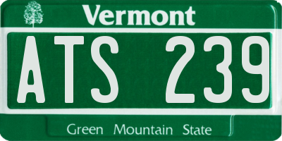 VT license plate ATS239