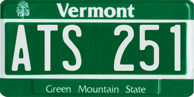 VT license plate ATS251