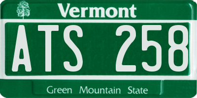 VT license plate ATS258
