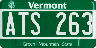 VT license plate ATS263