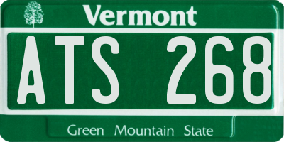 VT license plate ATS268