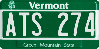 VT license plate ATS274