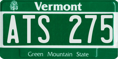 VT license plate ATS275