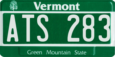 VT license plate ATS283