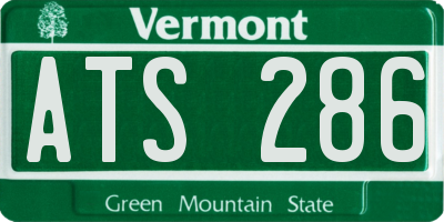 VT license plate ATS286