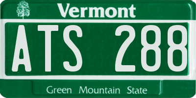 VT license plate ATS288