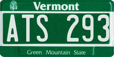 VT license plate ATS293