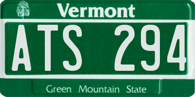 VT license plate ATS294